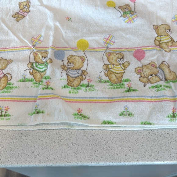 Set of 2 Vintage Toddler Time 100% cotton baby receiving blanket vintage 30 x 40 - Picture 6 of 8
